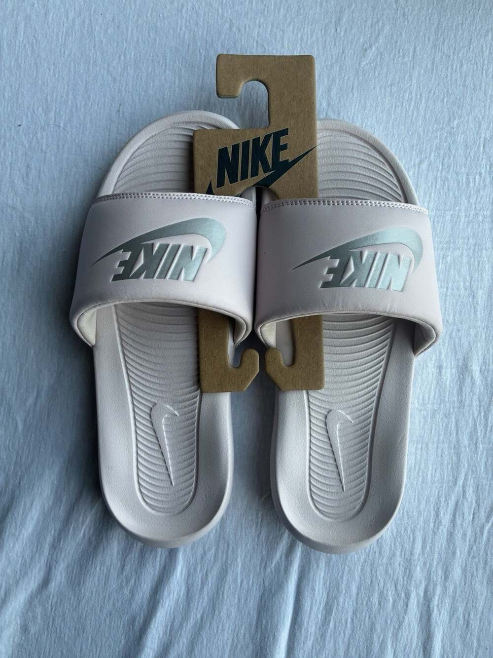 Nike Women's Slide Pink Victori One Slides - Size 10 Women - Light Pink Victory